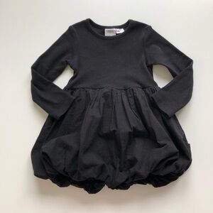 ZARA Baby Toddler Girl Black Ballon Bubble Dress Sz 3T